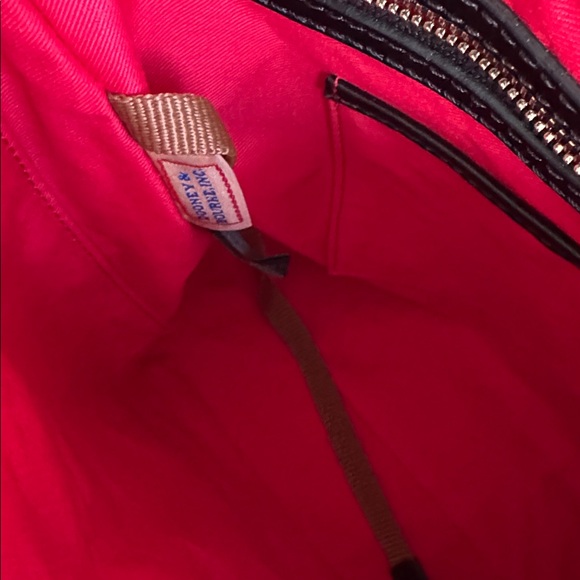 Dooney & Bourke Tassel Crossbody, Black Ostrich Textured Leather w/dust bag, NWT - Picture 7 of 13